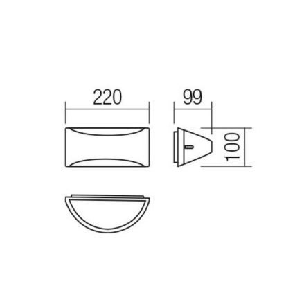 Redo 90191 - Udendørs LED væglampe SCUDO LED/10W/230V 3000K IP54 antracit