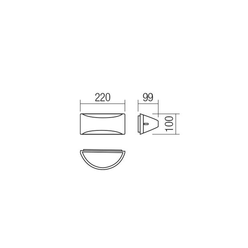 Redo 90191 - Udendørs LED væglampe SCUDO LED/10W/230V 3000K IP54 antracit