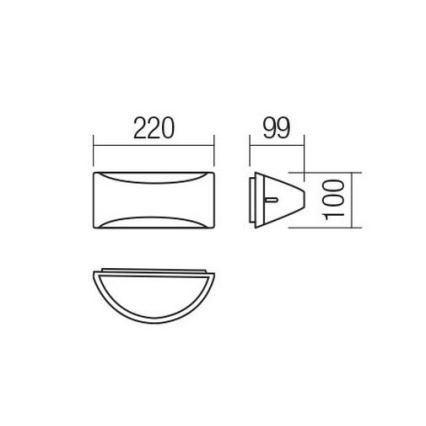 Redo 90192 - Udendørs LED væglampe SCUDO LED/10W/230V 3000K IP54 brun