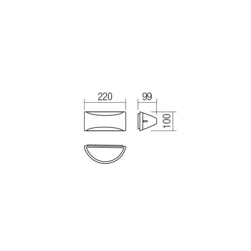 Redo 90192 - Udendørs LED væglampe SCUDO LED/10W/230V 3000K IP54 brun