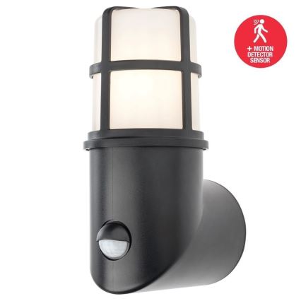 Redo 90201 - Udendørslampe med sensor TRITON 1xE27/28W/230V IP54 sort