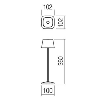 Redo 90218 - LED udendørslampe dæmpbar LA NUIT LED/2,2W/230V IP65 + USB