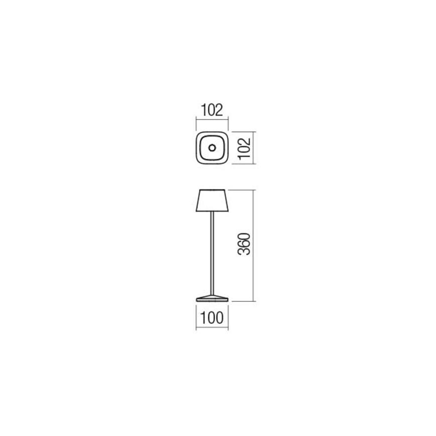 Redo 90218 - LED udendørslampe dæmpbar LA NUIT LED/2,2W/230V IP65 + USB