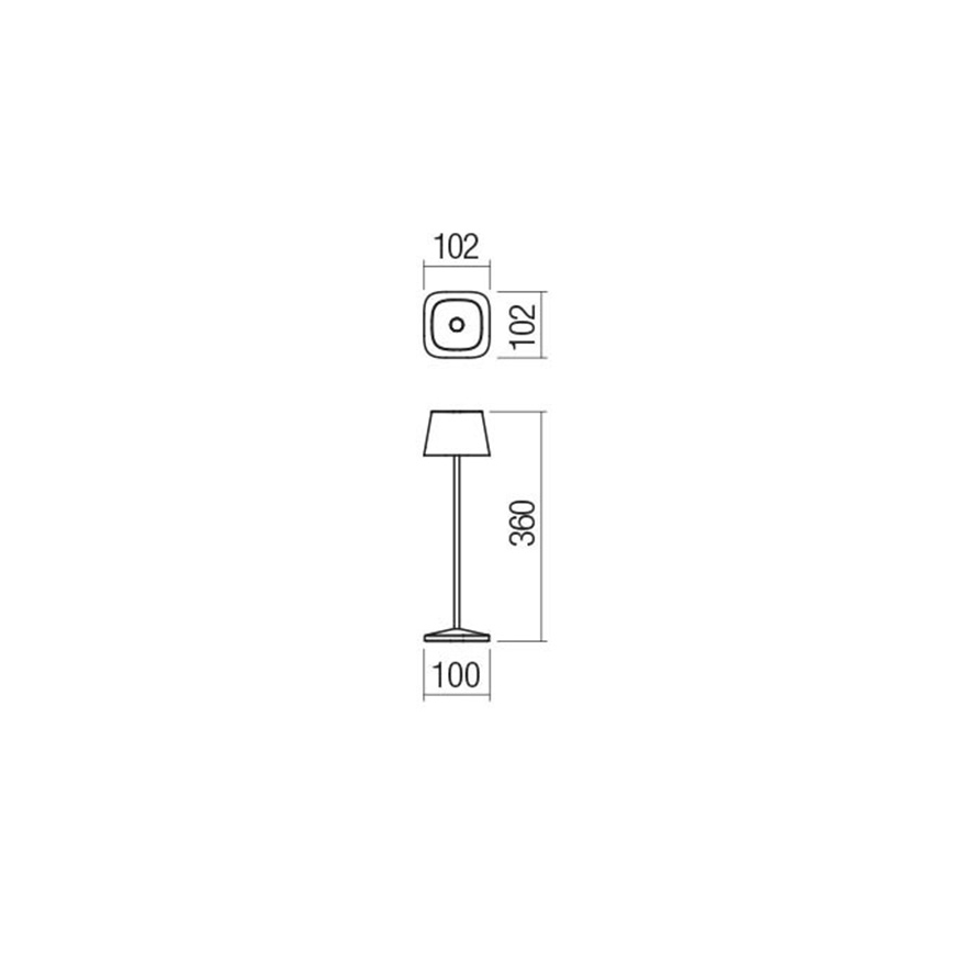 Redo 90222 - LED udendørslampe dæmpbar LA NUIT LED/2,2W/230V IP65 + USB