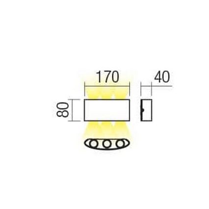 Redo 90226 - LED Udendørs væglampe FABO LED/6W/230V 3000K IP54 grå