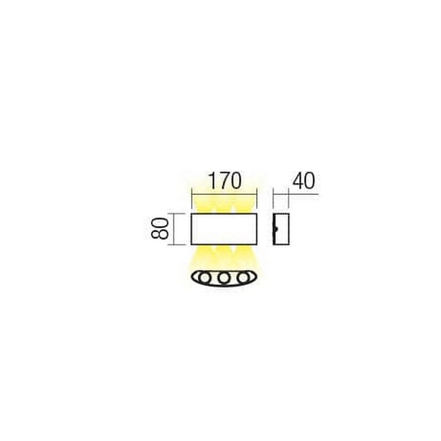 Redo 90226 - LED Udendørs væglampe FABO LED/6W/230V 3000K IP54 grå