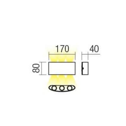 Redo 90227 - LED Udendørs væglampe FABO LED/6W/230V 3000K IP54 brun