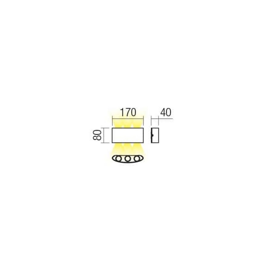 Redo 90227 - LED Udendørs væglampe FABO LED/6W/230V 3000K IP54 brun