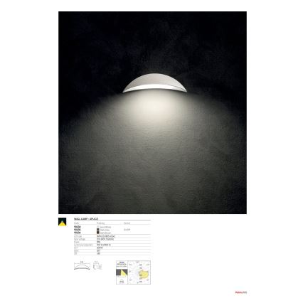 Redo 90236 - Udendørs væglampe PALMA LED/18W/230V 3000K IP54 brun