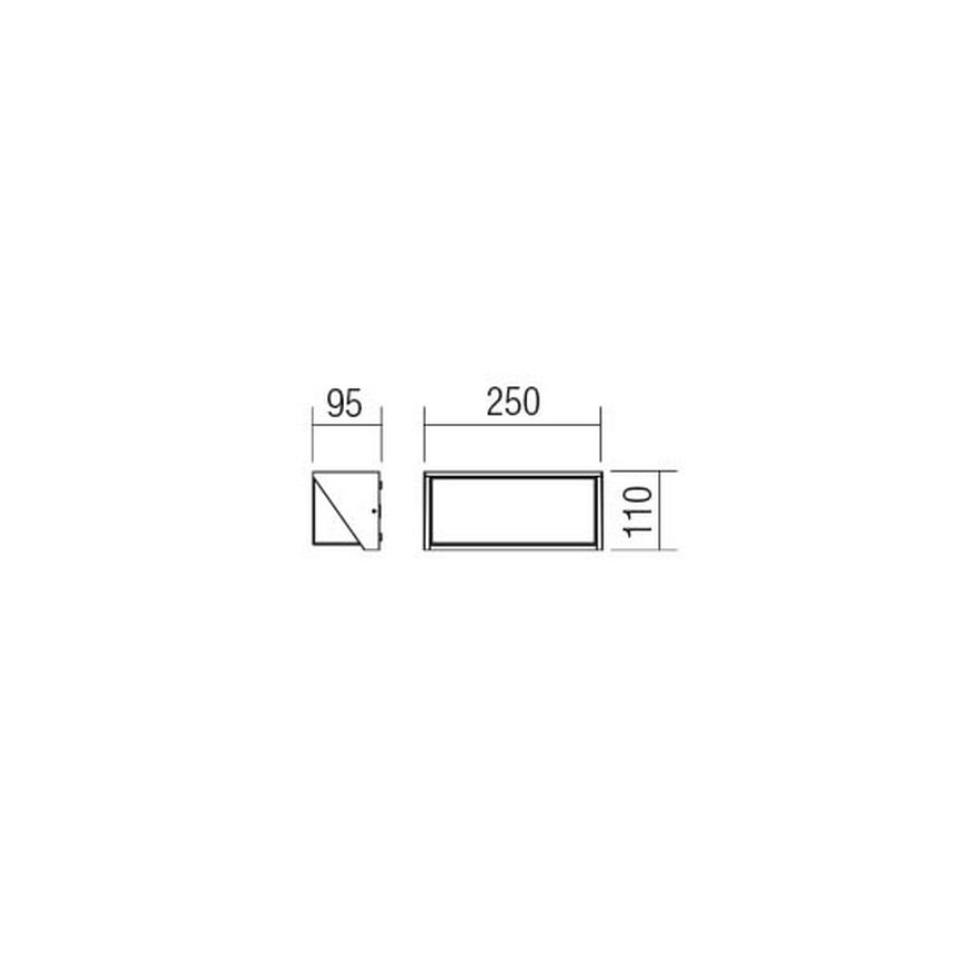 Redo 90237 - Udendørs LED væglampe SPECTRA LED/16W/230V 3000K IP54 hvid