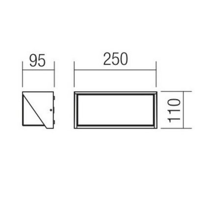 Redo 90238 - Udendørs LED væglampe SPECTRA LED/16W/230V 3000K IP54 grå