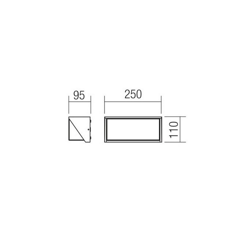 Redo 90239 - Udendørs LED væglampe SPECTRA LED/16W/230V 3000K IP54 brun