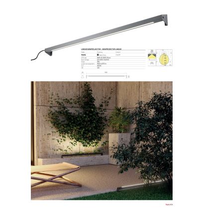 Redo 90242 - LED udendørslampe TACK IP65 LED/15W/230V 3000K IP65 antracit