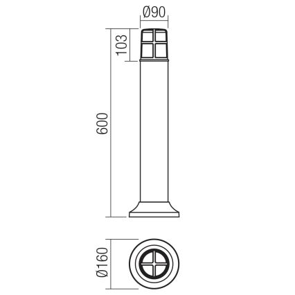 Redo 90246 - Udendørslampe TRITON 1xE27/28W/230V IP54 sort