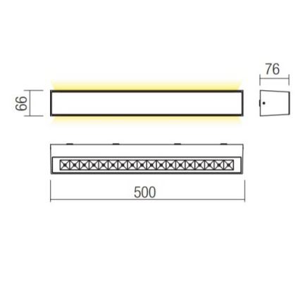 Redo 90261 - LED udendørs væglampe AROOS LED/21W/230V 3000K IP65 brun