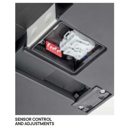 Redo 90290 - LED Udendørs loftlampe med sensor ISOLA LED/24W/230V Ø 26 cm 3000/4000/6500K IP54 antracit