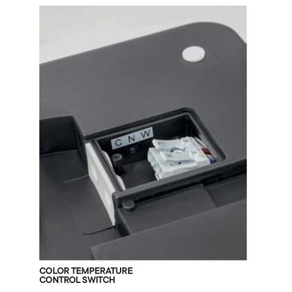 Redo 90290 - LED Udendørs loftlampe med sensor ISOLA LED/24W/230V Ø 26 cm 3000/4000/6500K IP54 antracit