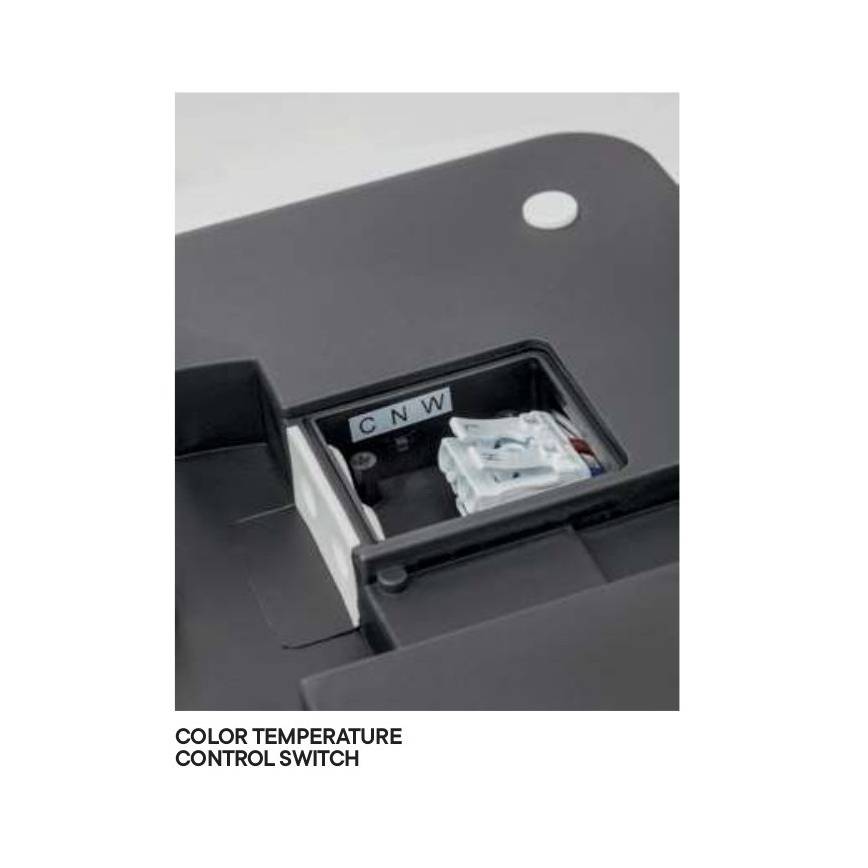 Redo 90290 - LED Udendørs loftlampe med sensor ISOLA LED/24W/230V Ø 26 cm 3000/4000/6500K IP54 antracit