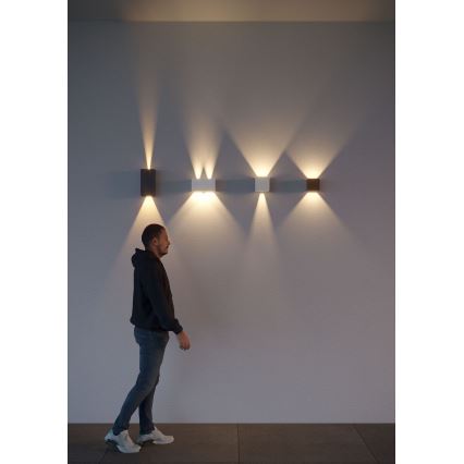 Redo 90294 - LED Udendørs vægarmatur VARY 2xLED/10W/230V 3000K IP54 hvid