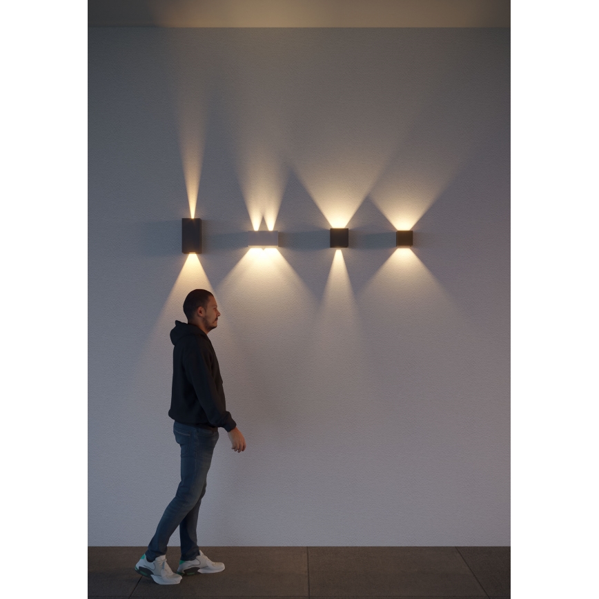 Redo 90298 - LED Udendørs væglampe VARY 2xLED/10W/230V 3000K IP54 brun