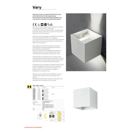 Redo 90300 - LED udendørs væglampe VARY 4xLED/5W/230V 3000K IP54 hvid