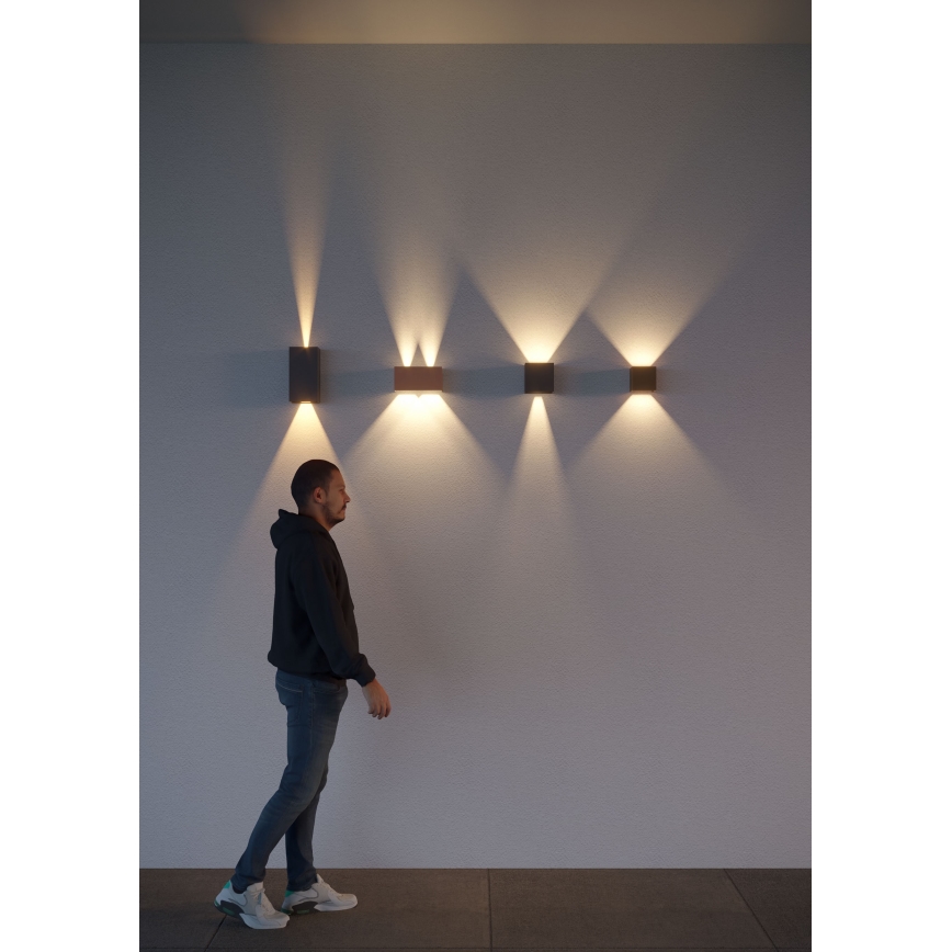 Redo 90304 - LED udendørs væglampe VARY 4xLED/5W/230V 3000K IP54 brun