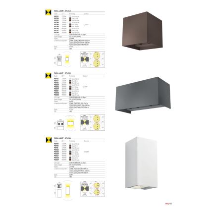Redo 90304 - LED udendørs væglampe VARY 4xLED/5W/230V 3000K IP54 brun