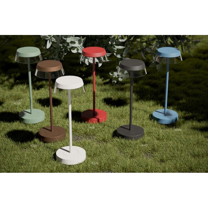 Redo 90309 - LED bordlampe m. touch-funktion dæmpbar ILUNA LED/2,5W/5V 2700-3000K 3000 mAh IP65 grøn