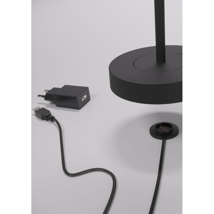 Redo 90312 - LED bordlampe m. touch-funktion dæmpbar ILUNA LED/2,5W/5V 2700-3000K 3000 mAh IP65 sort