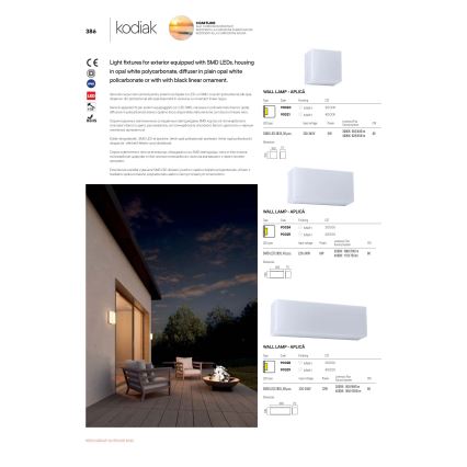 Redo 90320 - LED Udendørs væglampe KODIAK LED/5W/230V IP65 hvid