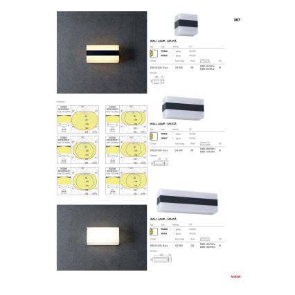 Redo 90322 - LED Udendørs væglampe KODIAK LED/5W/230V IP65 hvid/sort