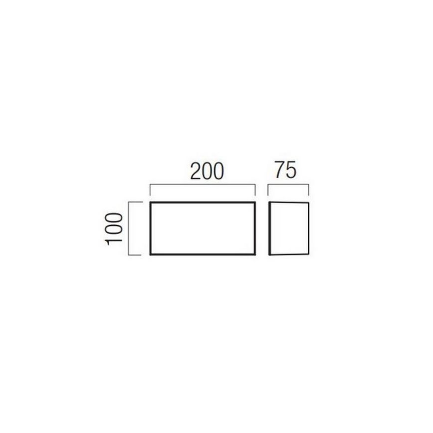 Redo 90326 - LED Udendørs væglampe KODIAK LED/8W/230V IP65 hvid/sort