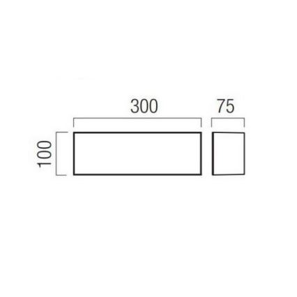 Redo 90329 - LED udendørs væglampe KODIAK LED/12W/230V 4000K 30 cm IP65 hvid