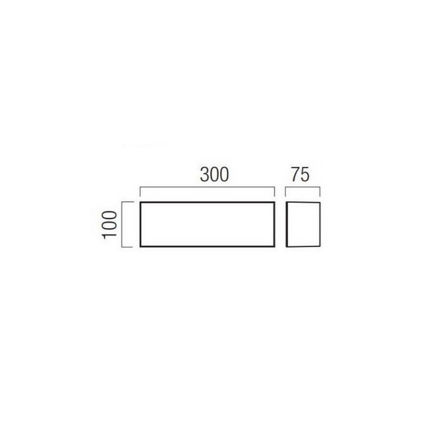 Redo 90329 - LED udendørs væglampe KODIAK LED/12W/230V 4000K 30 cm IP65 hvid