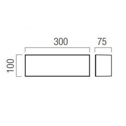 Redo 90330 - LED Udendørs væglampe KODIAK LED/12W/230V IP65 hvid/sort