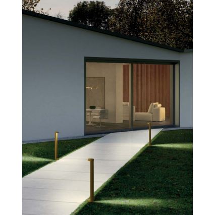 Redo 90366 - LED udendørslampe ZEUS LED/11,5W/230V 3000K 75 cm IP54 brun