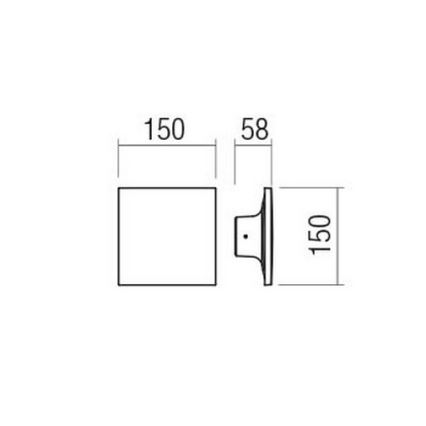 Redo 90371 - AURA LED udendørs vægarmatur 8W/230V 3000K IP65 antracit