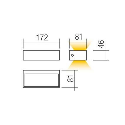 Redo 90372 - LED Udendørs væglampe LAMPRIS LED/9,5W/230V IP65 hvid