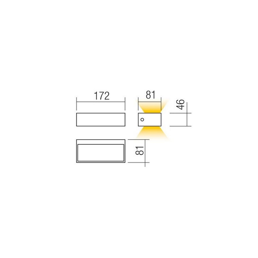 Redo 90372 - LED Udendørs væglampe LAMPRIS LED/9,5W/230V IP65 hvid