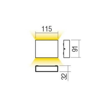 Redo 90376 - LED Udendørs væglampe KAMAL LED/4,4W/230V 3000K IP54 grå