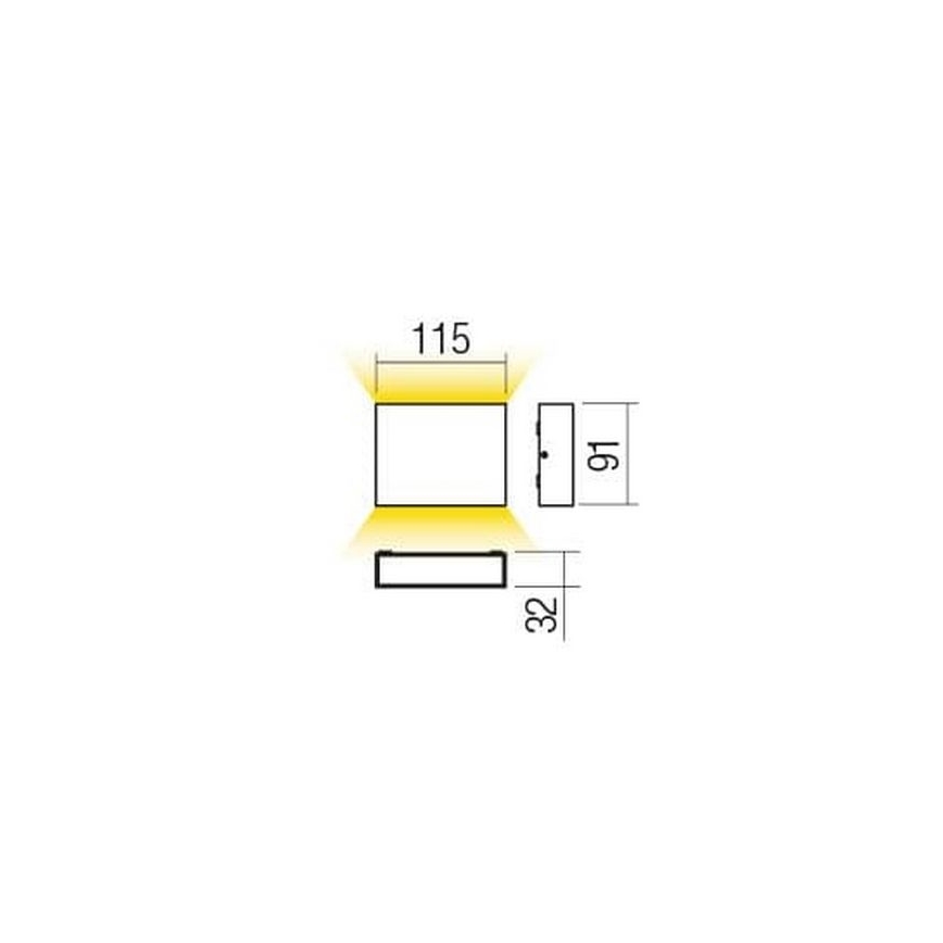 Redo 90376 - LED Udendørs væglampe KAMAL LED/4,4W/230V 3000K IP54 grå