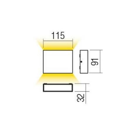 Redo 90377 - LED Udendørs væglampe KAMAL LED/4,4W/230V 3000K IP54 brun