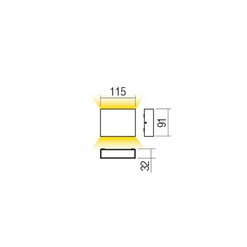 Redo 90377 - LED Udendørs væglampe KAMAL LED/4,4W/230V 3000K IP54 brun