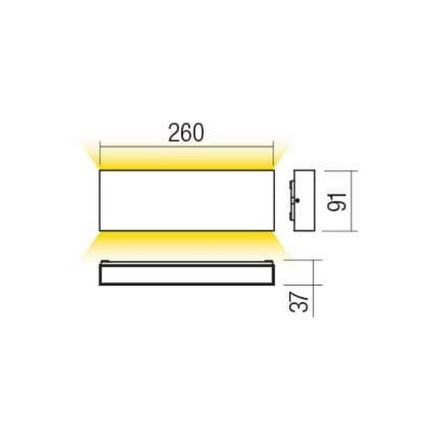 Redo 90387 - LED Udendørs væglampe KAMAL LED/15W/230V 3000K IP54 hvid