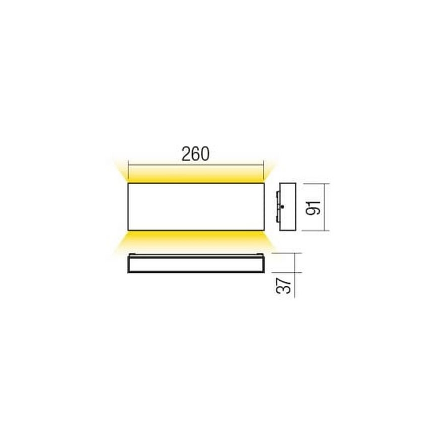 Redo 90387 - LED Udendørs væglampe KAMAL LED/15W/230V 3000K IP54 hvid