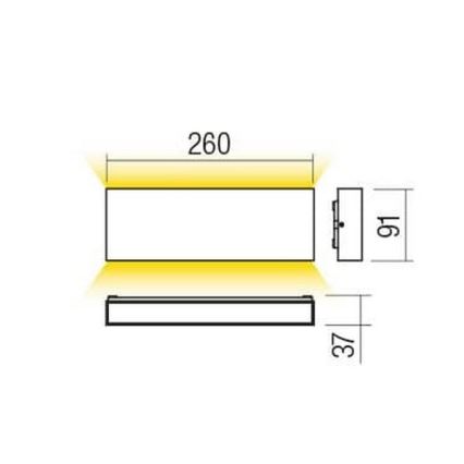 Redo 90388 - Udendørs LED væglampe KAMAL LED/15W/230V 3000K IP54 grå