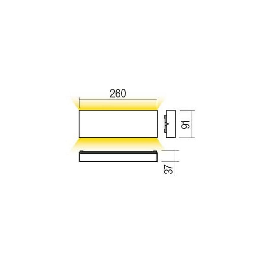 Redo 90388 - Udendørs LED væglampe KAMAL LED/15W/230V 3000K IP54 grå