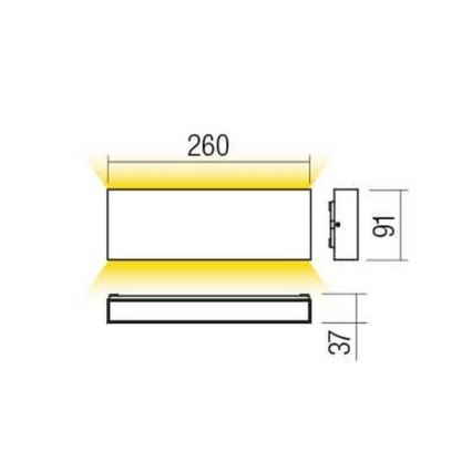 Redo 90389 - LED Udendørs væglampe KAMAL LED/15W/230V 3000K IP54 brun