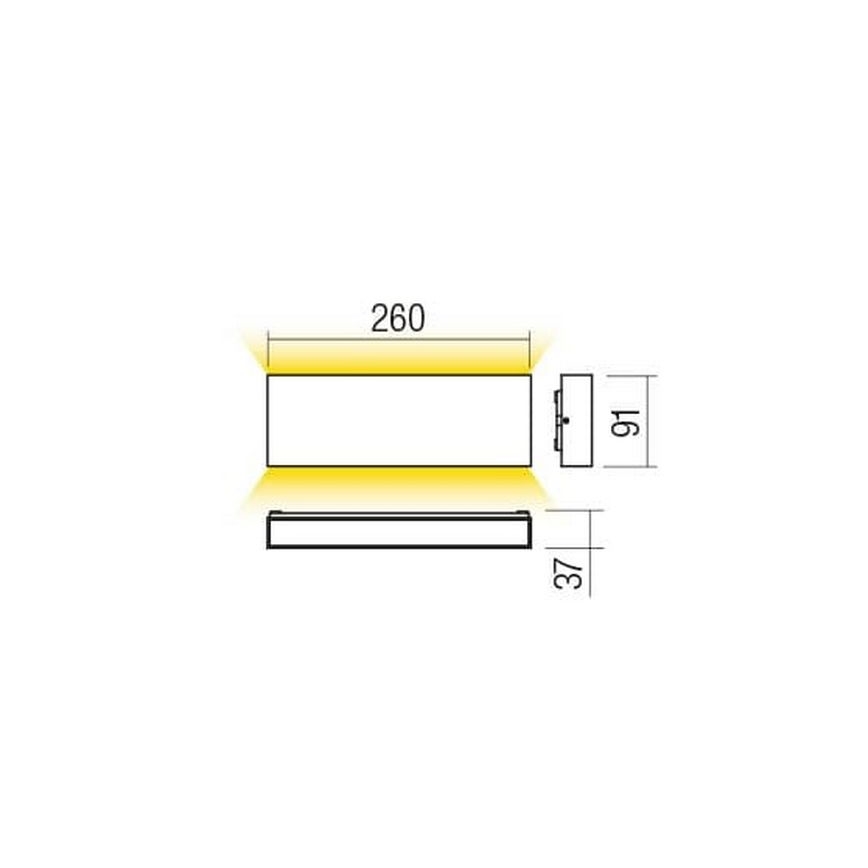 Redo 90389 - LED Udendørs væglampe KAMAL LED/15W/230V 3000K IP54 brun