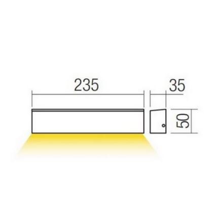 Redo 90394 - LED Udendørs væglampe OMNIA LED/12W/230V 3000K IP54 grå